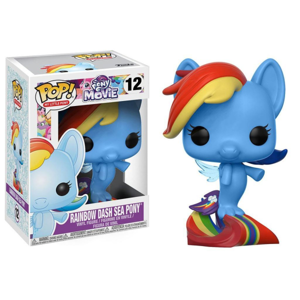 Authentic My Little Pony funko pop Figure Rainbow dash sea pony+/- 10 cm